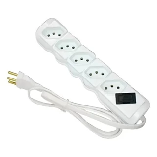 Filtro de Linha 1M 5 Tomadas 3 Pinos Extensão Bivolt Ilumi