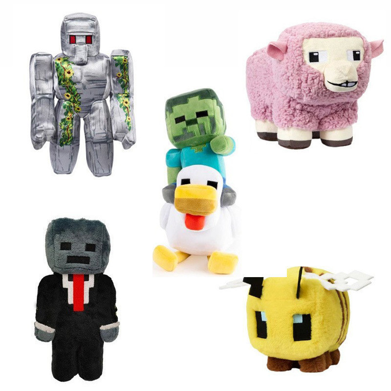 Coleção de Brinquedos de Pelúcia Adoráveis do Minecraft Apresentando o ...