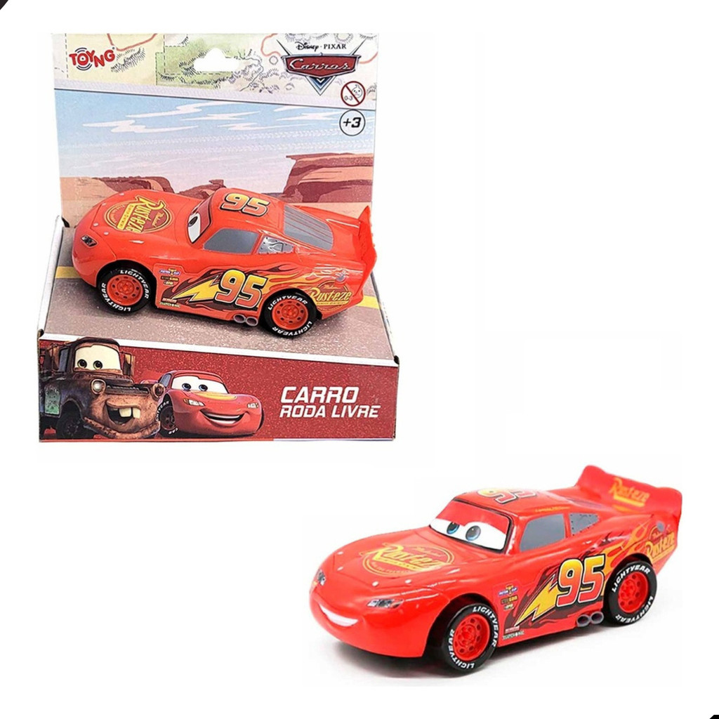 Carrinho Brinquedo Relâmpago Mcqueen 13cm Os Carros Filme Disney Pixar ...