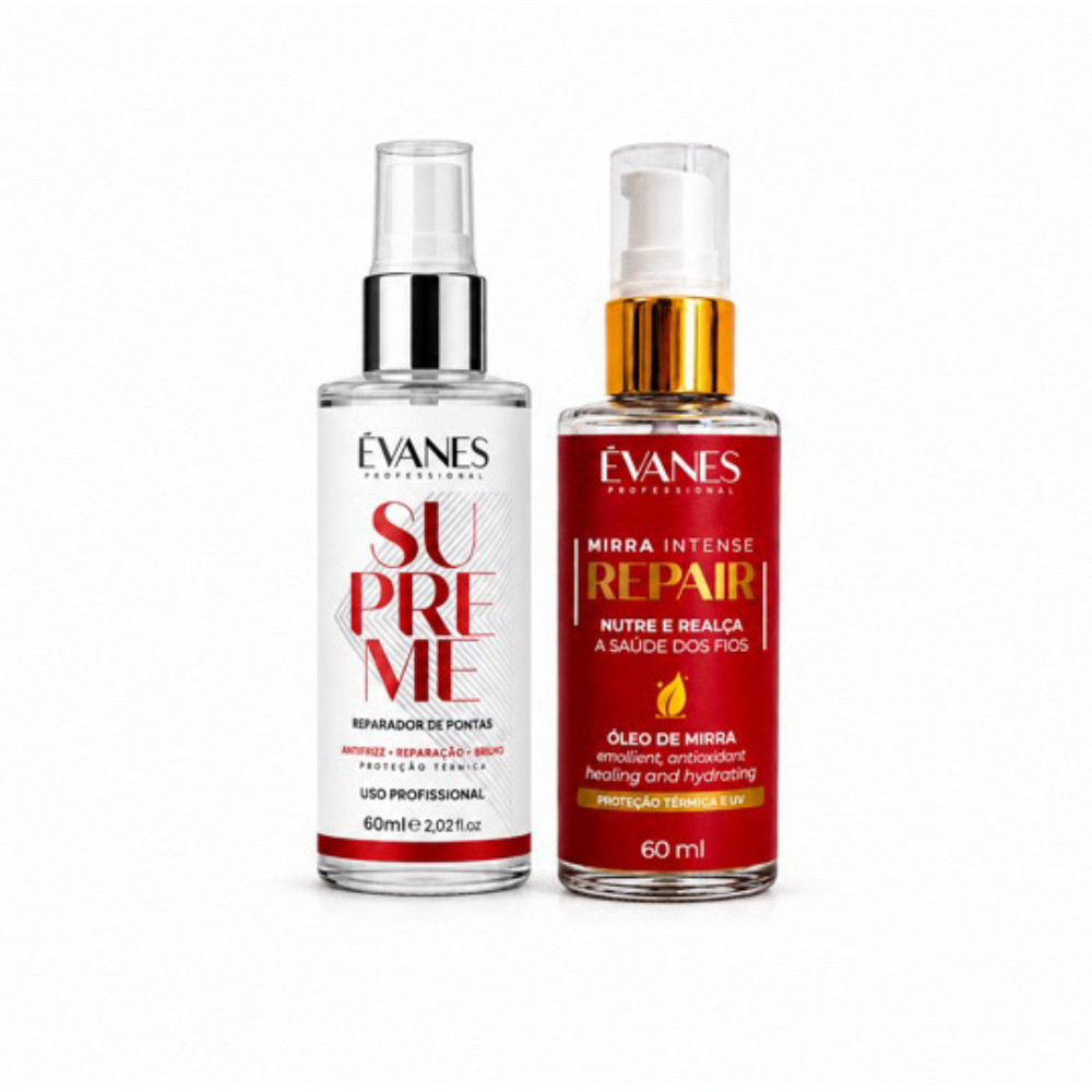Kit Óleos Finalizadores Evanes Mirra e Supreme 60ml cada | Shopee Brasil