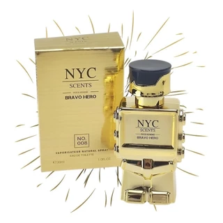 Perfume Importado Nyc Scents Brao Hero 30ml - Masculino Nyc No008 Dourado Amadeirado