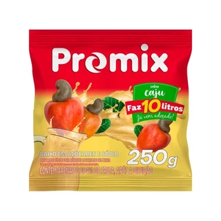 Refresco em Pó Promix Caju 250g - Embalagem com 10 Unidades em Oferta na Shopee