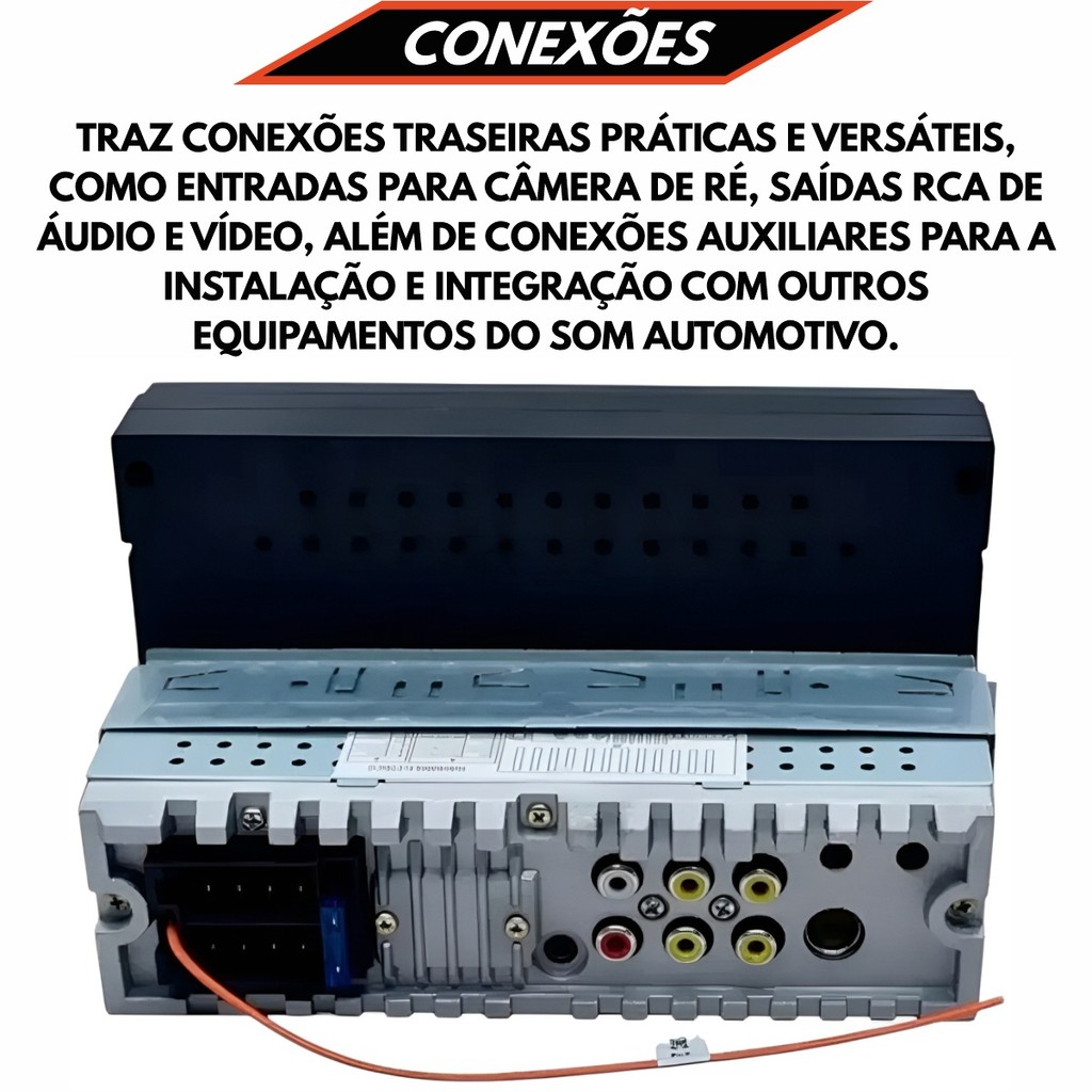 Central Multimídia MP5 FP Import ViperX 1Din 7 BT/2 USB/AUX/FM
