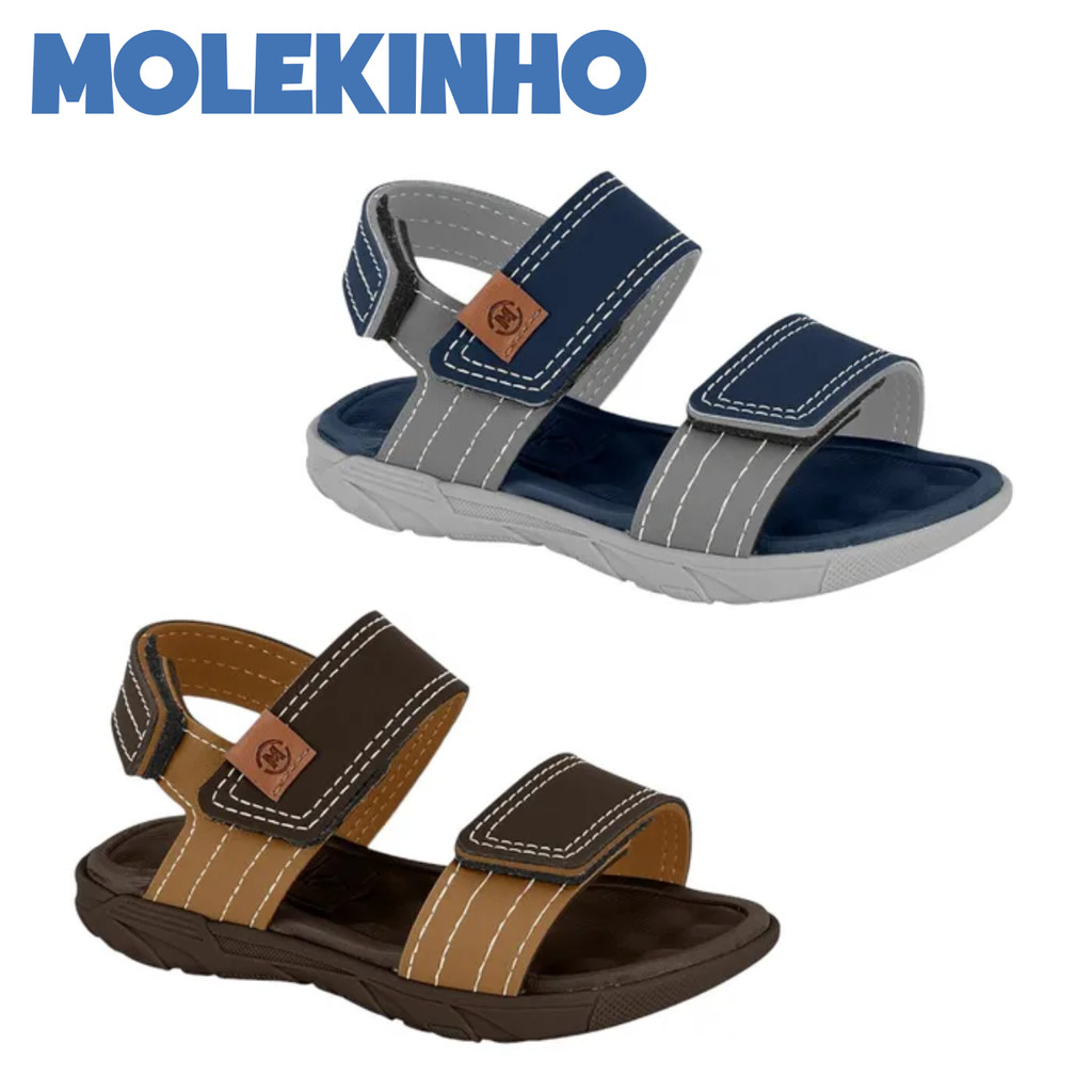 Sandália Molekinho Infantil Masculino Tiras Ajustável Leve