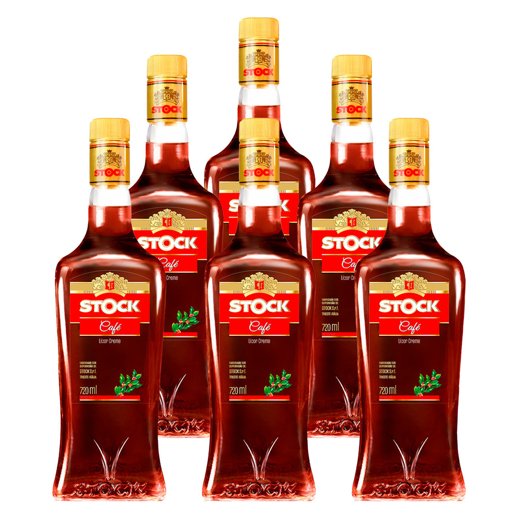 Licor Creme de Café Stock Garrafa 720ml 6 Unidades | Shopee Brasil