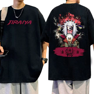 Camiseta Básica Anime Naruto Jiraiya Camisa 100% Algodão Streetwear Temos Plus Size Lançamento - Envio Rápido