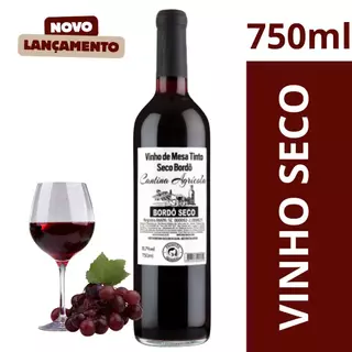 Vinho Cantina Agrícola Bordô Tinto Seco 750ml Nacional
