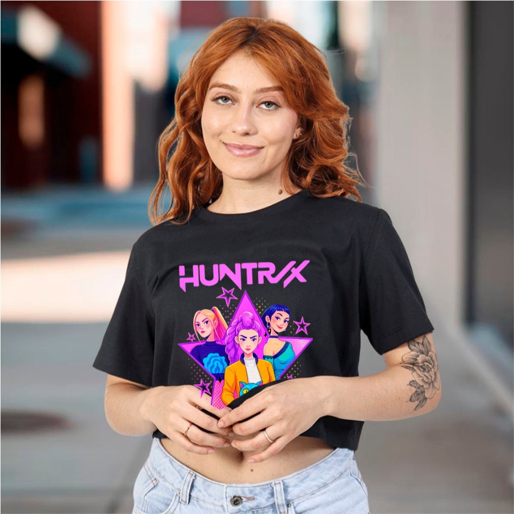 Blusa Cropped Huntrix K-Pop Demon Hunters Rumi Mira Zoey | Shopee Brasil