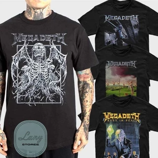 Camiseta Básica Rock Megadeth Camisa 100% Algodão Streetwear Temos Plus Size Lançamento - Envio Rápido