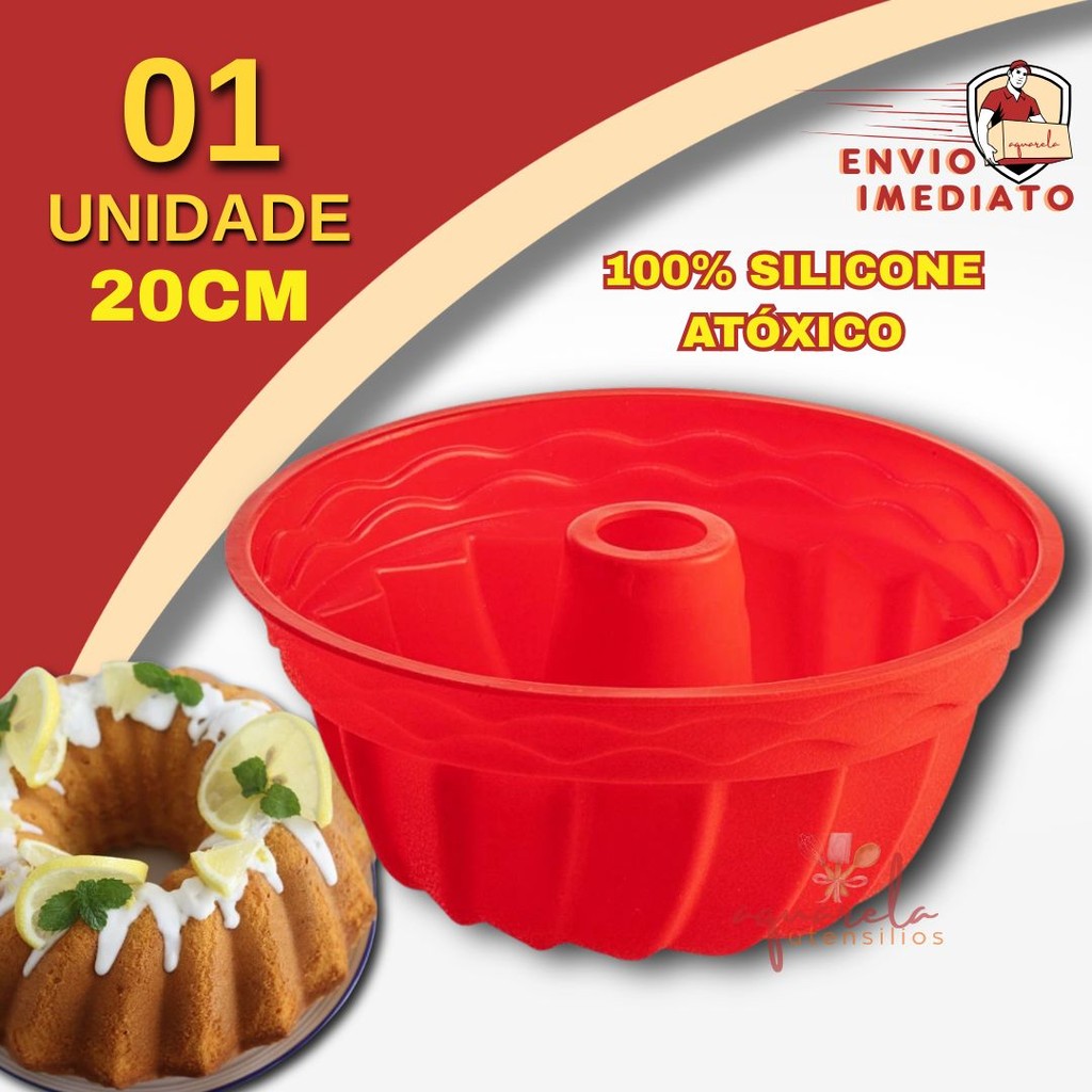 Assadeira Forma de Silicone Para Assar Bolos Pães Pudim Anti