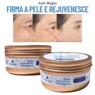 Creme de Ácido Hialurônico com Colágeno Anti-rugas anti-flacidez e hidratação profunda para uma Pele mais Firme e Jovem