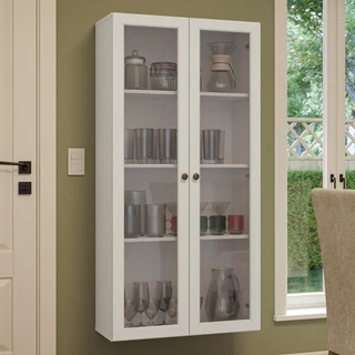 Cristaleira Suspensa 70 cm 2 Portas de Vidro Vik Madesa B em Oferta na Shopee