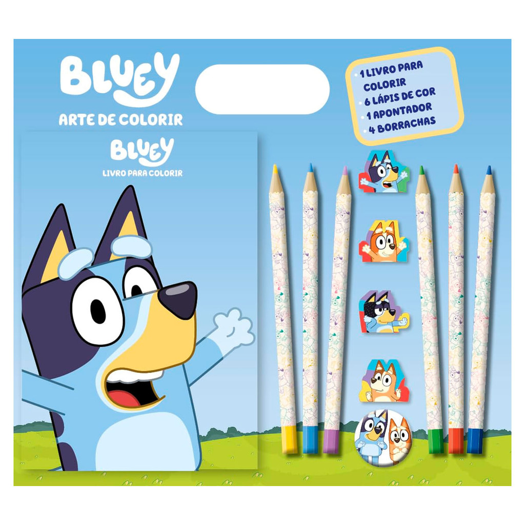 Livro P/ Colorir Bluey 14x20cm em Papel Editora Online | Shopee Brasil