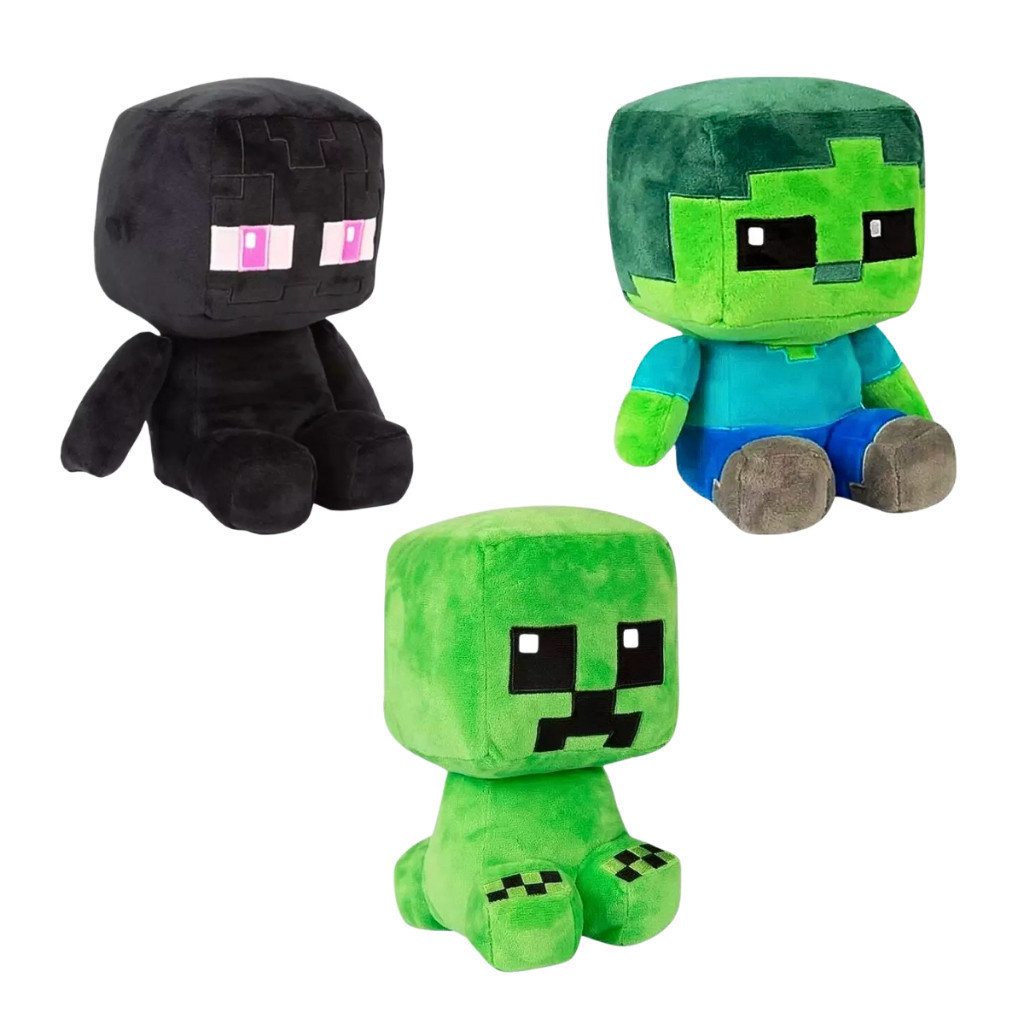 Boneca De Pelúcia Minecraft-Zumbi-Creeper-Enderman-Urso | Shopee Brasil