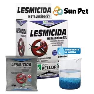 Lesmicida Prova dágua Alto Poder de Eliminar Lesma Caramujo Africanos Kelldrin 50g