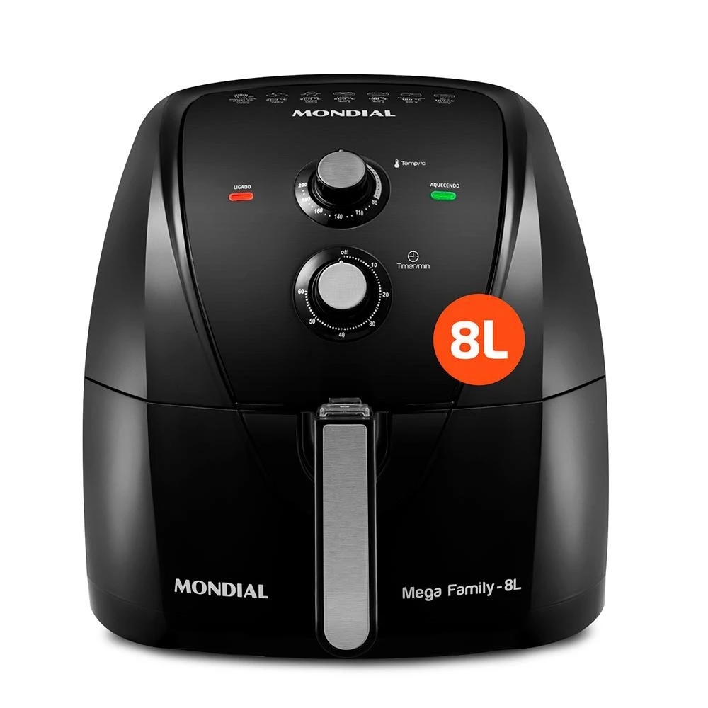 Fritadeira Sem Óleo Air Fryer 8L Mondial Preto AFN-80-FB
