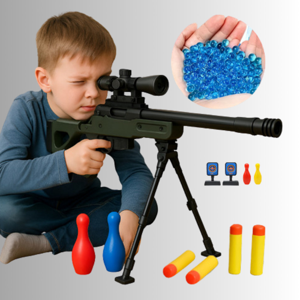 Arma de Bolinha de Gel Sniper Fuzil M16 Tiro ao Alvo | Shopee Brasil