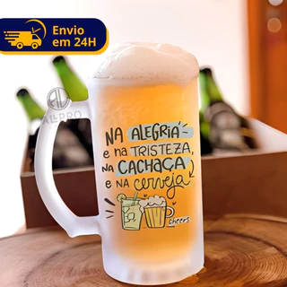 Caneca De Chopp De Vidro Para Cerveja Personalizada 500 ML - Envio em 24H