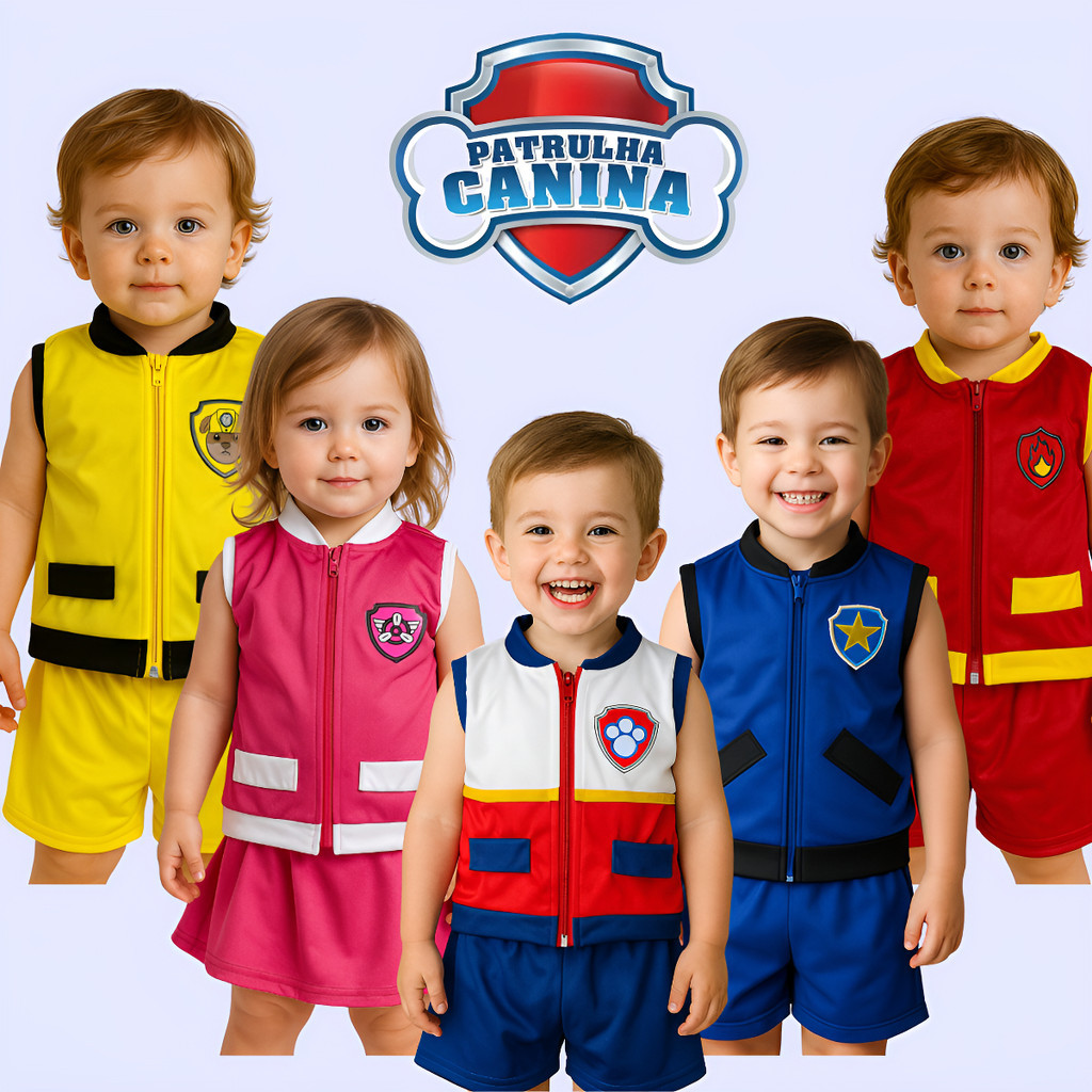 Fantasias Infantil Roupa Conjuntos Patrulha Canina | Shopee Brasil