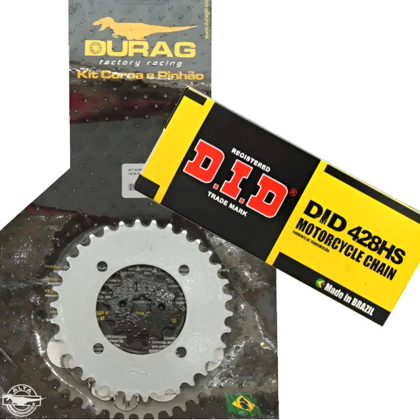 Kit Relação Durag Did Honda Biz C 125 14/34 428hs Aço 1045