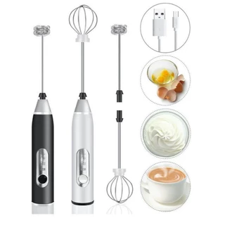 GUIANA Batedor Misturador Mixer Elétrico para Bebidas Leite Café Clara de Ovo 2 em 1