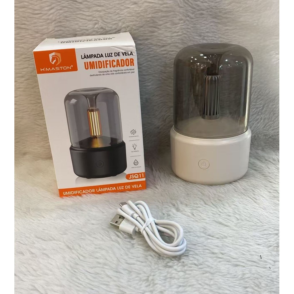 H'MASTON Umidificador e Lâmpada de Vela Multifuncional | Aromatizador, Umidecedor e Luz Decorativa