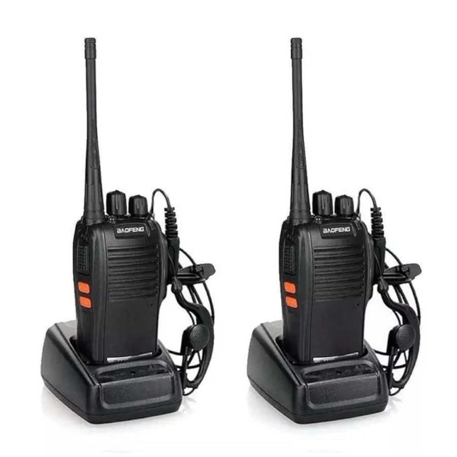 kit 2 rádios comunicador Alcance 12 Km 16 Canais BF 777S Profissional recarregável rádio segurança