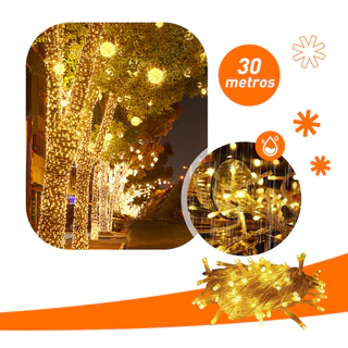 Fio de led 30 Metros 8 Modos Pisca Pisca Cordão Enfeite de Natal Casa Loja Decoração Jardim 110/220