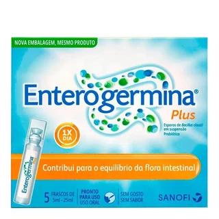 Enterogermina plus 5 flaconetes com 5ml em Oferta na Shopee