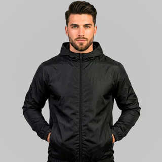 Kit 2 Jaquetas Corta Vento Masculino Com Capuz Casaco Tactel Academia Treino Premium