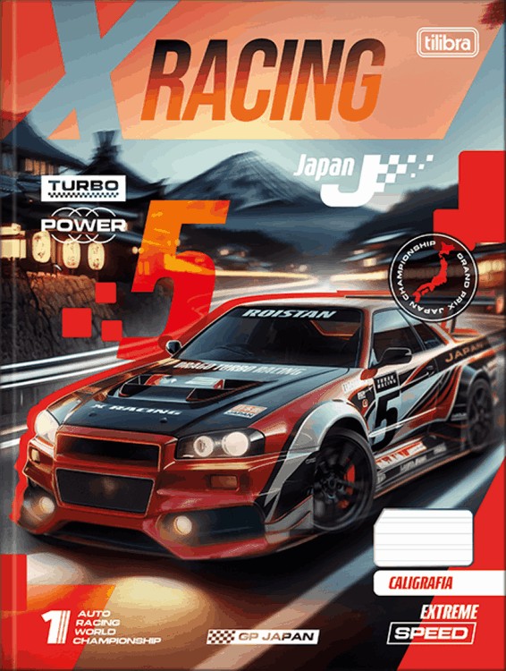 Caderno Caligrafia X-Racing Brochura Capa Dura Tilibra | Shopee Brasil