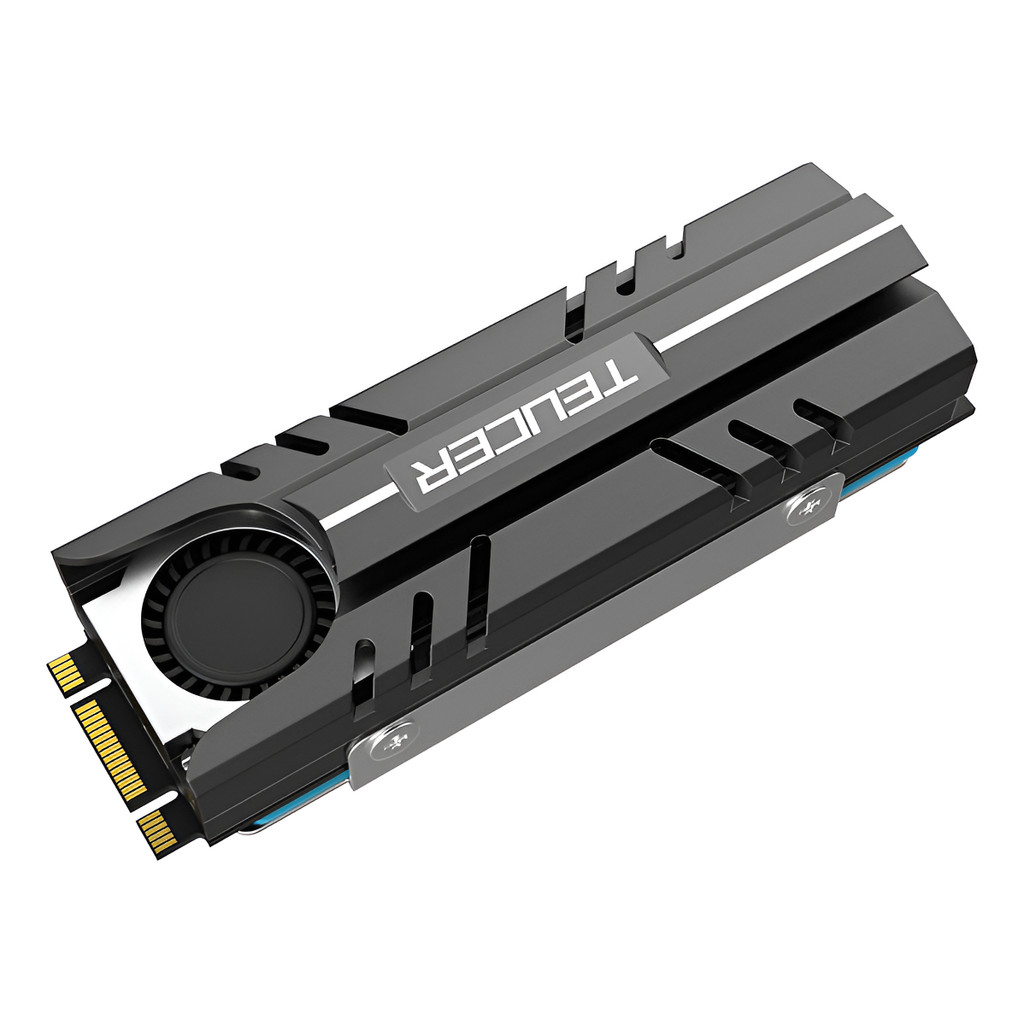 Dissipador Calor Ativo Ssd M.2 2280 Nvme Alumínio Fan Teucer