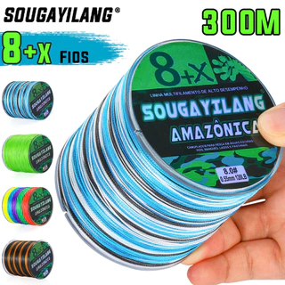 Sougayilang Linha De Pesca Trançada X8 Fios 300M 15LB-120LB Para Água Doce/Salgada