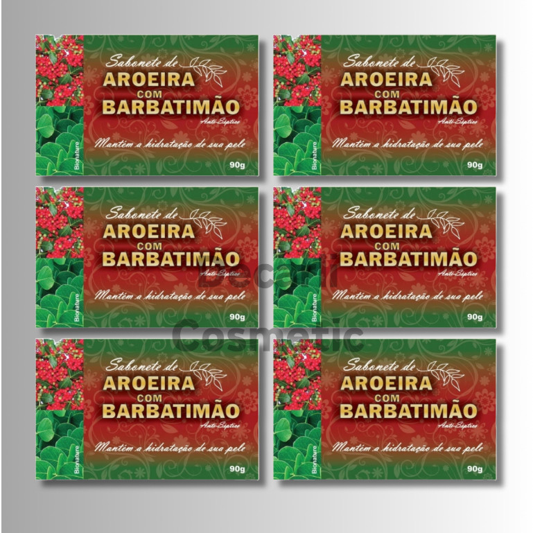 6 UN Sabonete Barra de Aroeira com Barbatimão 90g - Bionature