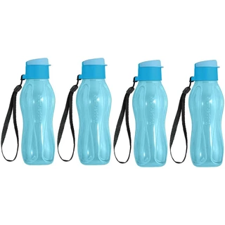Kit com 4 Garrafas de Água Tupperware Eco Tupper Azul Claro 310ml em Oferta na Shopee