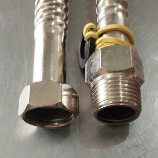 2 unidades Flexível Engate Cromado Para Água Aquecedor À Gás 1/2 30cm