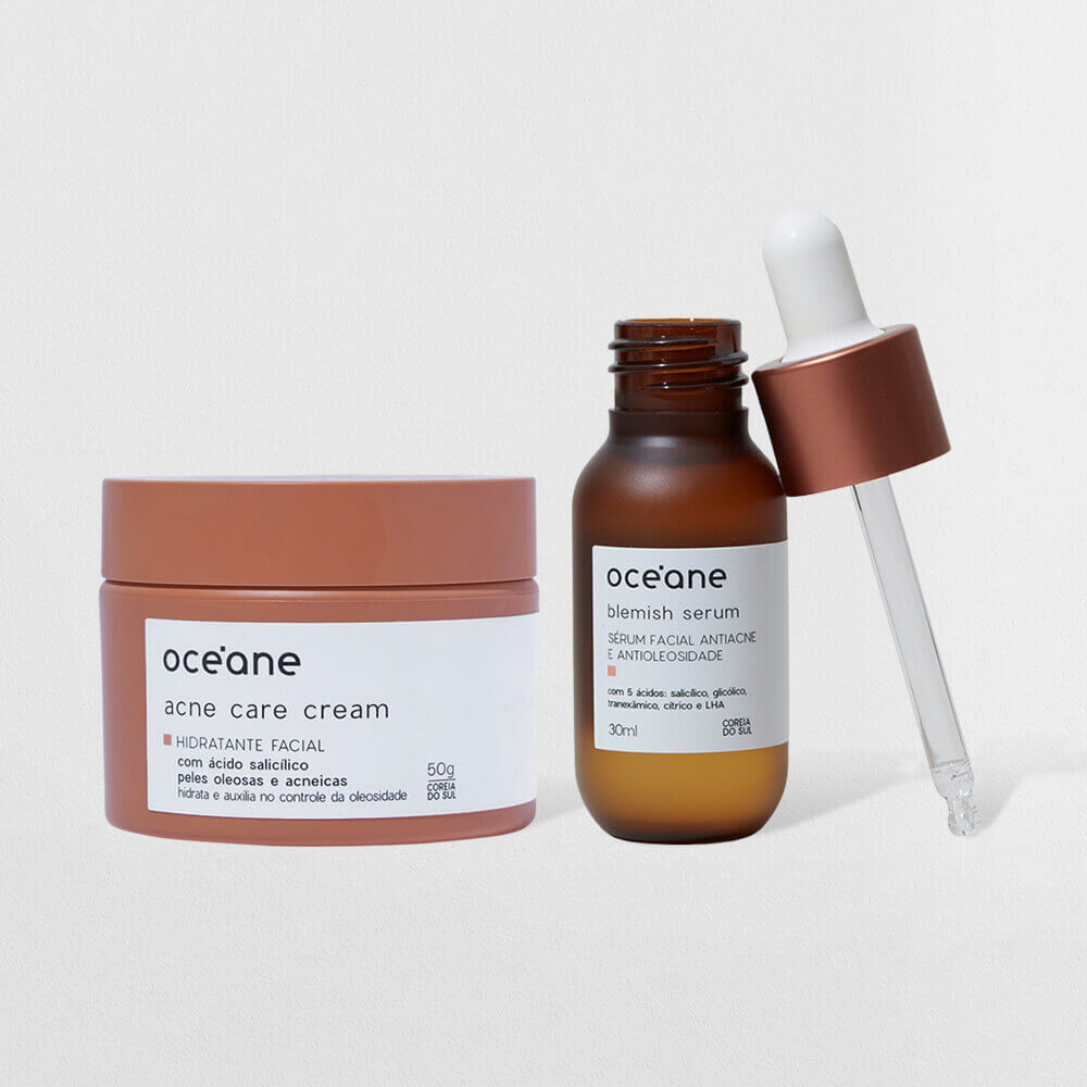 Kit Sérum Antiacne + Hidratante Facial com Ácido Salicílico (2