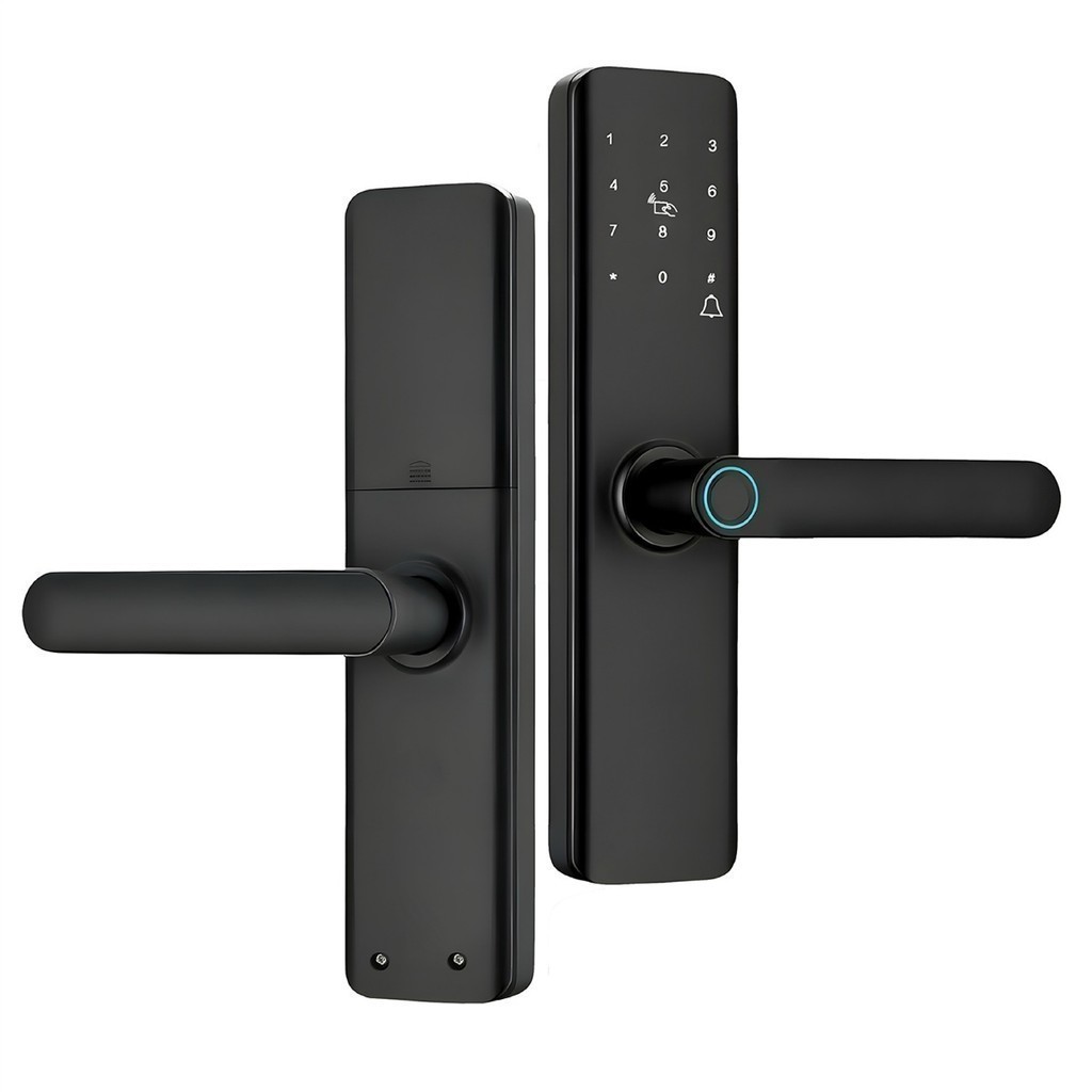 Fechadura Eletrônica Smart Door com Impressão Digital Senha Cartão NFC e Chave Mecânica