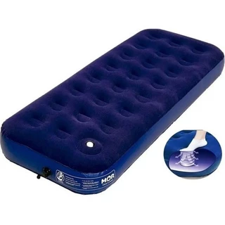 2 Colchão Inflável Solteiro Mor Inflador Embutido Kit Reparo Cor Azul-marinho
