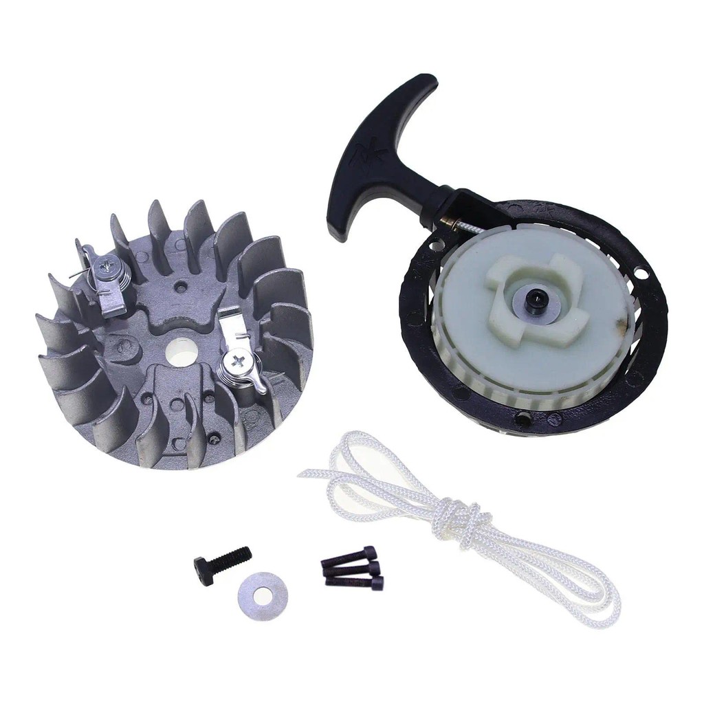 GOOFIT Blau 44-6 Große Bohrung Zylinder modifizierter Motor mit Vergaser Rückschlag Ziehen Starter Griff Bar Drossel Kabel Ersatz für 2 Stroke 43cc 47cc 49cc ATV Mini Dirt Bike Brush Cutter Water pump