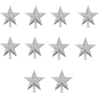 kit 10 Ponteira  de Natal Estrela Glitter 24x22Cm  Atacado em Oferta na Shopee