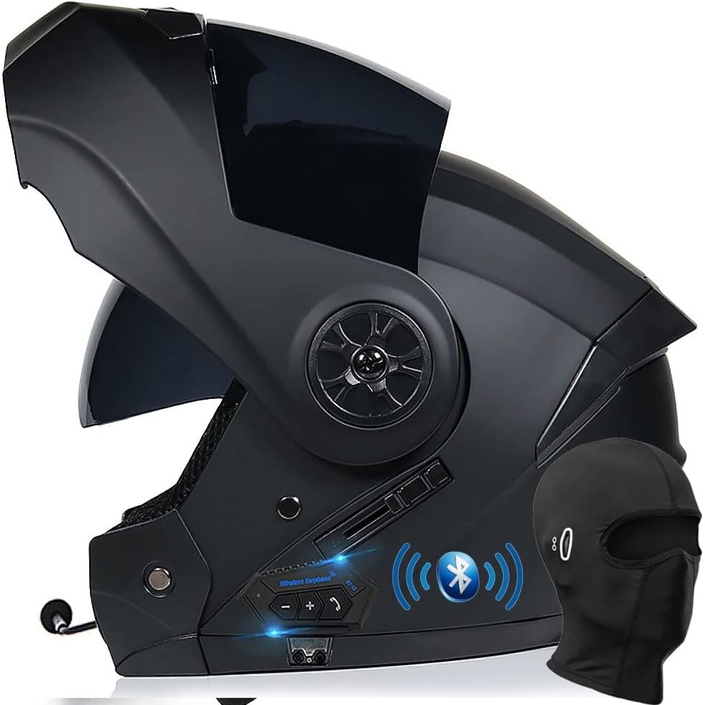 Capacete Modular Bluetooth Para Motocicleta De Flip Up De Rosto Inteiro ...
