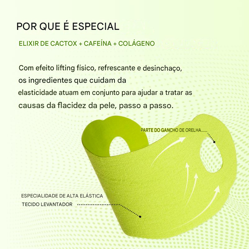 Imagem do produto [DR.MELAXIN] CACTOX COOLING V-UP MASK 4EA | CACTOX V-UP REFRESHING MASK | Rosto Fino Máscara Facial 4