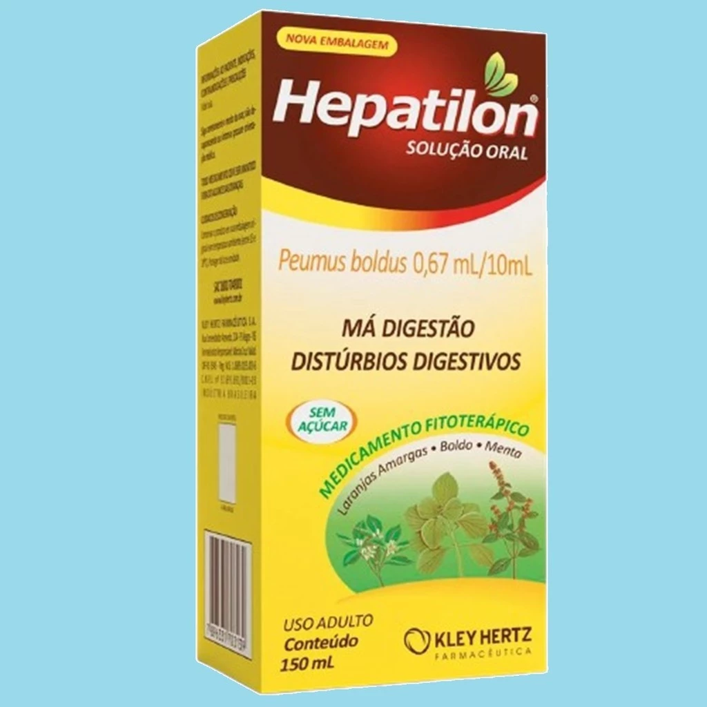 Hepatilon Boldo embalagem e frasco