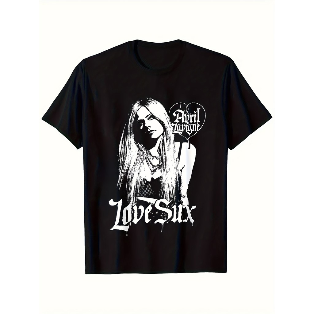 Camiseta Vintage Unissex De Algodão, Folgada, Com Estampa De Rock