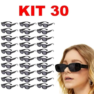 Kit 30   Óculos De Sol Retrô Vintage  preto  marisa em Oferta na Shopee