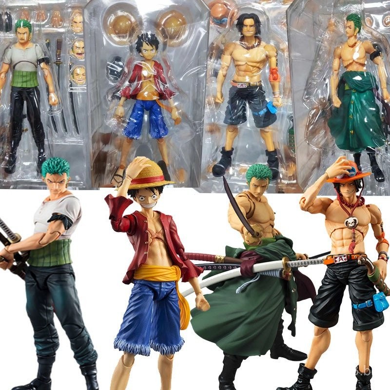 20252025Articulado One piece Luffy Ace Zoro action figure boneco figma ...