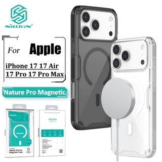 Nillkin Nature Pro Capa Magnética Para iPhone 17 Max 17 17 Air Case Luxo Transparente Airbag Traseira À Prova De Choque