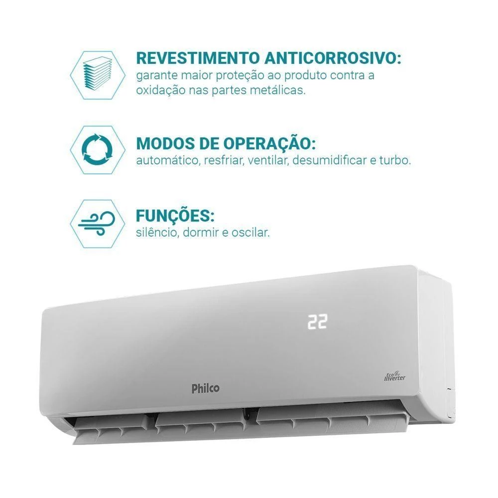 Ar Condicionado Philco Inverter PAC9FC 9000 BTUs Frio