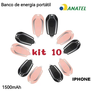 Kit 10 Carregador Porta-chaves Portátil | 1500mAh Ultra Compacto Mini  Iphone marisa em Oferta na Shopee